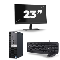 HP ProDesk 600 G4 Micro Tower - Intel Core i7-8e Generatie - 8GB RAM - 256GB SSD - Windows 11 + 1x 23 inch Monitor - thumbnail