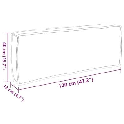VidaXL Kussen crème 120 x 40 x 12 cm oxford stof VidaXL Kussen crème 120 x 40 x 12 cm oxford stof