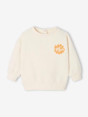 Babysweater met ronde kraag Basics ecru
