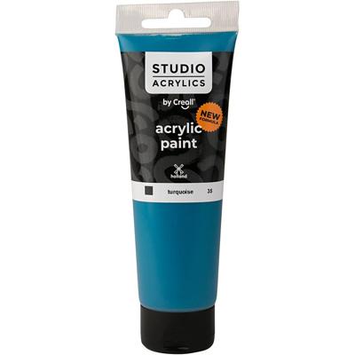 Creall Studio Acrylverf, dekkend, turquoise (35), 120 ml/ 1 fles Creall Studio Acrylverf, dekkend, turquoise (35), 120 ml/ 1 fles