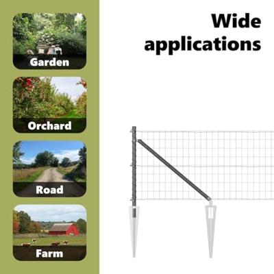 VidaXL Hek met paal grijs 0,8 x 10 m staal en pvc