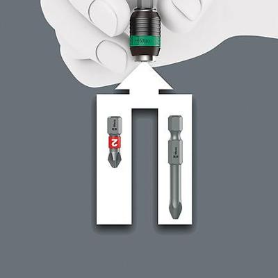 Wera 8600-9/TZ Rapidaptor 05073410001 Bitset 10-delig Plat, Kruiskop Phillips, Kruiskop Pozidriv Wera 8600-9/TZ Rapidaptor 05073410001 Bitset 10-delig Plat, Kruiskop Phillips, Kruiskop Pozidriv