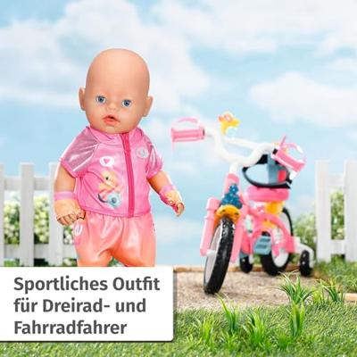 Baby Born Fiets Outfit 43 cm Roze/Oranje