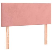 Boxspring met matras fluweel roze 120x190 cm - thumbnail
