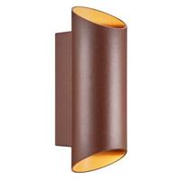 Nordlux Wandlamp Nico rond 2x GU10 roest IP54 - 4800916 - thumbnail