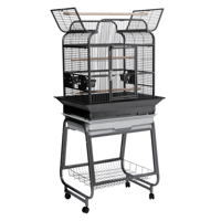 Strong papegaaienkooi villa gaia 56x43x160 cm zilvergrijs 93030 - thumbnail