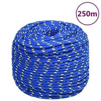 VidaXL Boottouw 6 mm 250 m polypropyleen blauw - thumbnail