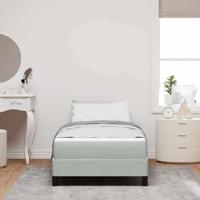Boxspringbed met matras Lichtgrijs 100 x 200 cm Stof - thumbnail
