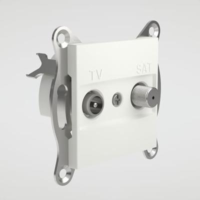 Schneider Electric EPH3470321D TV-satelliet doorvoercontactdoos Asfora Wit (RAL 9003) 1 stuk(s) - thumbnail