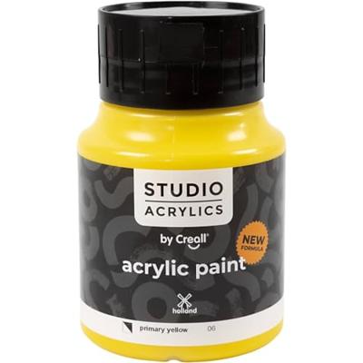 Creall Studio Acrylverf, semi-dekkend, primary yellow (06), 500 ml/ 1 fles Creall Studio Acrylverf, semi-dekkend, primary yellow (06), 500 ml/ 1 fles