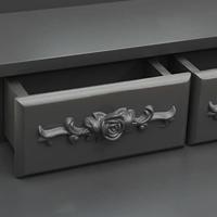 Kaptafelset met kruk 50x59x136 cm paulowniahout grijs - thumbnail