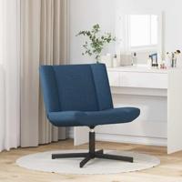 Draaistoel Blauw Stof - thumbnail