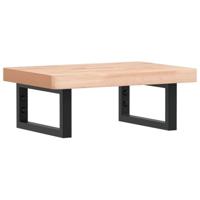 Badkamer wandschap staal en massief beukenhout - thumbnail