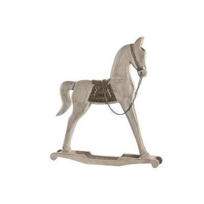 Decoratieve figuren Home ESPRIT Zilverkleurig Natuurlijk Paard 53 X 10 X 60 CM