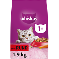 Whiskas Adult 1+ met rund kattenvoer 1,9 kg - thumbnail