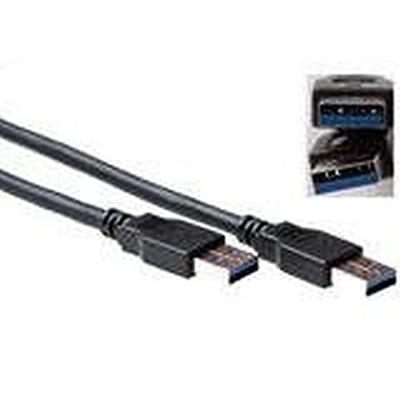 ACT SB3011 USB A 3.1 Gen1 (3.0) Aansluitkabel male/male - 1 meter