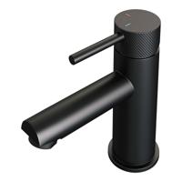 Brauer Black Carving Lage Opbouw Wastafelmengkraan Model A Mat Zwart - thumbnail