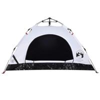 VidaXL Tent 2-persoons snelontgrendeling verduisterende stof wit - thumbnail