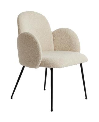 Light & Living Eetkamerstoel 'Chiba' Bouclé, kleur Crème