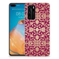 Siliconen Hoesje Huawei P40 Barok Pink - thumbnail