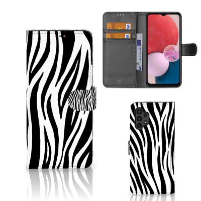 Samsung Galaxy A13 (4G) | Telefoonhoesje | Met pasjeshouder | Zebra