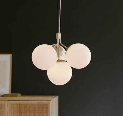 Kroonluchter modern goud Nordlux 'Ivona' E27 fitting opaal glas