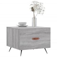 Salontafel 50x50x40 cm bewerkt hout grijs sonoma eiken - thumbnail