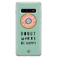 Samsung Galaxy S10 Plus siliconen hoesje - Donut worry - thumbnail