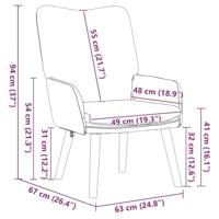 Fauteuil Roze 63 x 67 x 94 cm Stof - thumbnail