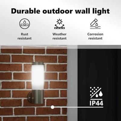 VidaXL Buiten wandlamp 2 pcs zilver 12 x 8,5 x 27 cm