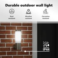 Buitenwandlampen 2 pcs Zilver 12 x 7.5 x 27 cm Roestvrij staal - thumbnail