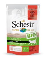 Schesir - Biologische versheidszak met rundvlees voor katten – 85 g - thumbnail