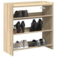 VidaXL Schoenenrek 60x25x62 cm bewerkt hout sonoma eikenkleurig - thumbnail