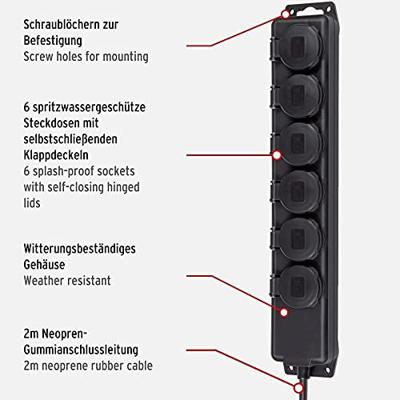 Brennenstuhl 6-weg verdeeldoos - thumbnail