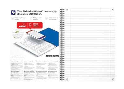 Oxford Office Essentials spiraalschrift, 180 bladzijden, ft A4, gelijnd, zwart - thumbnail