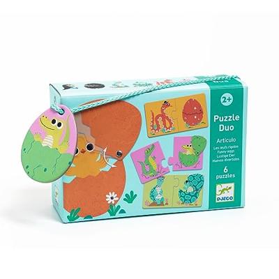 Puzzel Duo Articulo - Grappige eieren - DJECO sinaasappel Puzzel Duo Articulo - Grappige eieren - DJECO sinaasappel