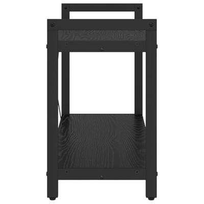 Boekenkast Zwart eiken 80 x 30 x 48.5 cm Bewerkt hout