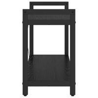 Boekenkast Zwart eiken 80 x 30 x 48.5 cm Bewerkt hout - thumbnail