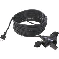 Bachmann 343.174 Stroom Verlengkabel 16 A Zwart 5.00 m H05VV-F 3G 1,5 mm² - thumbnail