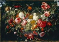 Afbeelding op acrylglas - Slinger van bloemen en fruit, Jan Davidsz de Heem - thumbnail
