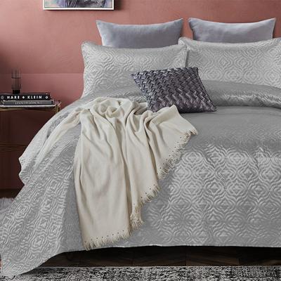 DreamHouse Bedding Bedsprei - Satin Orlando - Zilver 260 x 250 + 2 kussenslopen