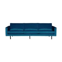 WOOOD Bank 3-zits 'Rodeo' Velvet, 277cm, kleur Blauw - thumbnail