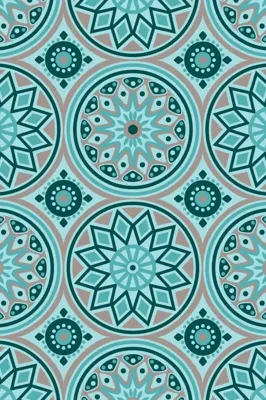 Blommie's lifestyle Buitenkleed 180x120cm C turquoise