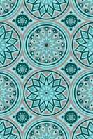 Blommie's lifestyle Buitenkleed 180x120cm C turquoise - thumbnail