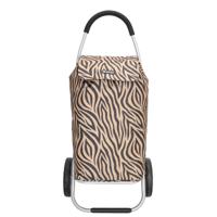 Beagles Alberic Boodschappen Trolley Lichtgewicht-zebra brown - thumbnail