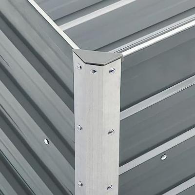 VidaXL Plantenbak verhoogd 240x40x45 cm gegalvaniseerd staal grijs VidaXL Plantenbak verhoogd 240x40x45 cm gegalvaniseerd staal grijs