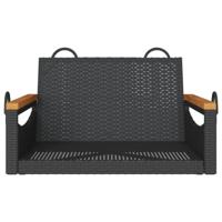 Schommelbank 63x62x40 cm poly rattan zwart - thumbnail