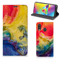 Bookcase Samsung Galaxy M20 Watercolor Dark - thumbnail