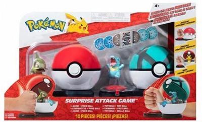 Boti Pokémon surprise attack game speelset - axew poke ball vs totodile net ball