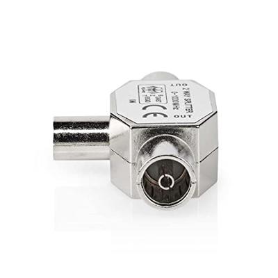 Nedis CSGB40951ME Coaxsplitter Iec (coax) Male - 2x Iec (coax) Female Metaal